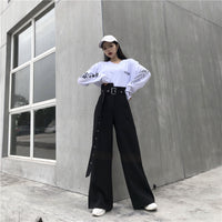 High Waist Wide Leg Gothic Trousers