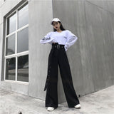 High Waist Wide Leg Gothic Trousers