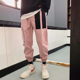 Pink Graphic Printed Cargo Harem Pants