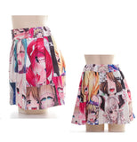 Anime High Waisted Pleated Skirt