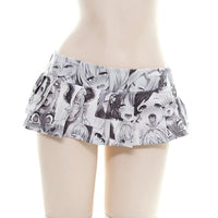 Anime High Waisted Pleated Skirt