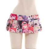 Anime High Waisted Pleated Skirt