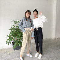 Loose High Waist Elastic Pants