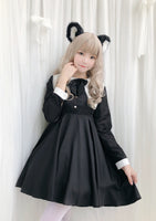 Gothic Lolita Vintage Long Sleeve Pleated Dress