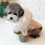 Padded With Fur Hoodie For Small Dogs