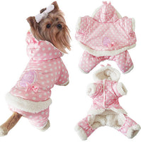 Warm Poka Dot Jacket For Dogs