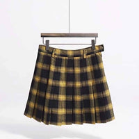 Plaid High Waist Mini Skirt