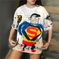 Punk Style Graphic Print T-shirt