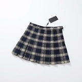 Plaid High Waist Mini Skirt