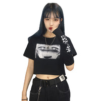 Anime Graphic Cropped T-Shirt