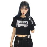 Anime Graphic Cropped T-Shirt