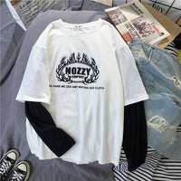 Rainbow Ulzzang Rainbow Stripe Long T-shirt