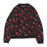 Cherry Print Oversized Wool Sweater