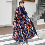 Patchwork Fox Fur Coat