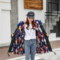 Patchwork Fox Fur Coat