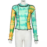 Transparent Long Sleeve Turtleneck Shirt