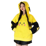 Pikachu Anime Oversized Hoodie With Ears