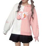 Bunny Ear Pink Anime Hoodie