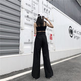 High Waist Wide Leg Gothic Trousers