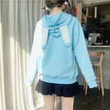 Blue Bunny Hoodie Pullover Sweater