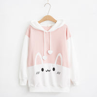 Blue Bunny Hoodie Pullover Sweater