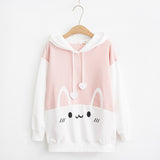 Blue Bunny Hoodie Pullover Sweater