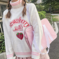 Strawberry Turtleneck Sweater