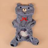 Teddy Bear Heart Fleece Onsie For Small Dogs