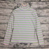 Rainbow Stripped Turtleneck Top