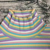 Rainbow Stripped Turtleneck Top