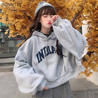 Oversized Letter Print Hoodie