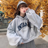 Oversized Letter Print Hoodie