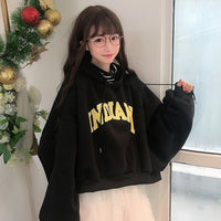 Oversized Letter Print Hoodie