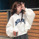 Oversized Letter Print Hoodie