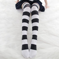 Paw Print Thigh High Socks