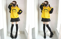 Pikachu Anime Oversized Hoodie With Ears