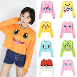 Pokimon Anime Crop Top Pullover