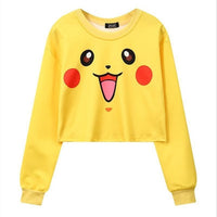 Pokimon Anime Crop Top Pullover