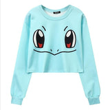 Pokimon Anime Crop Top Pullover