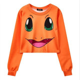 Pokimon Anime Crop Top Pullover