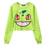 Pokimon Anime Crop Top Pullover