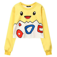 Pokimon Anime Crop Top Pullover