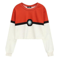 Pokimon Anime Crop Top Pullover