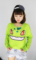 Pokimon Anime Crop Top Pullover