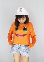 Pokimon Anime Crop Top Pullover