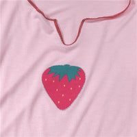 Strawberry Pink Crop Top Tee