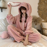 Hooded Pink Bunny Pajamas