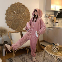 Hooded Pink Bunny Pajamas