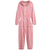 Hooded Pink Bunny Pajamas