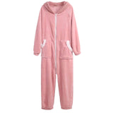 Hooded Pink Bunny Pajamas